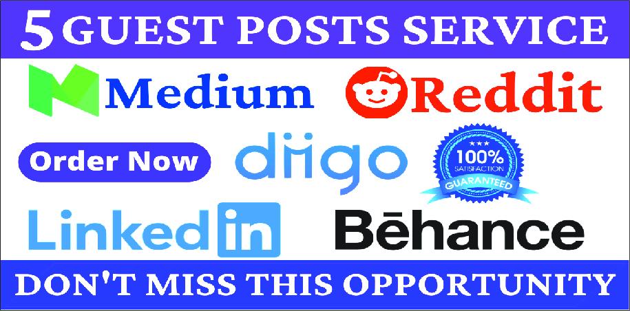 Write and Publish HQ 5 Guest Posts on High DA90 PA80 ...