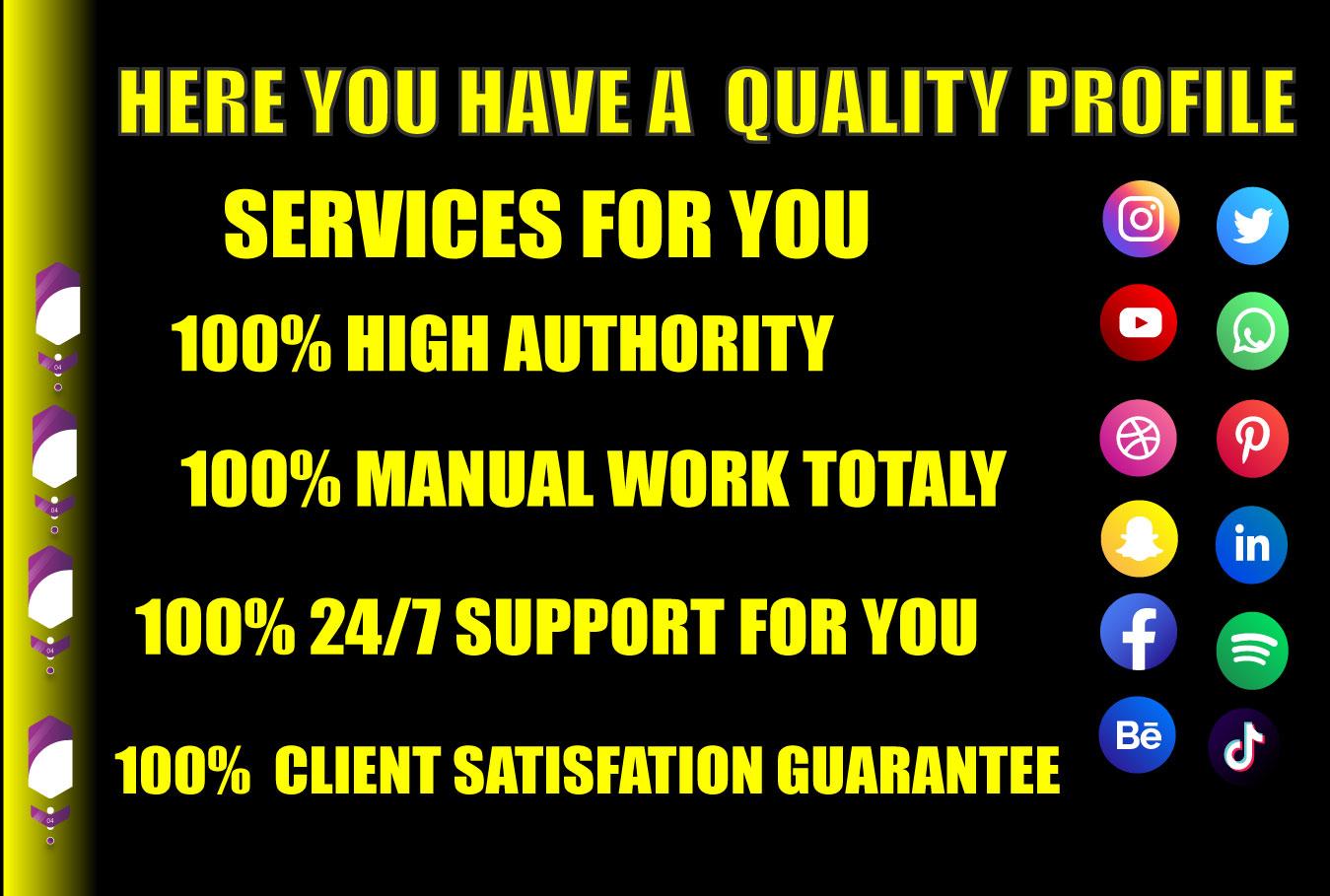 I will manually create 50 profile backlinks creation ...