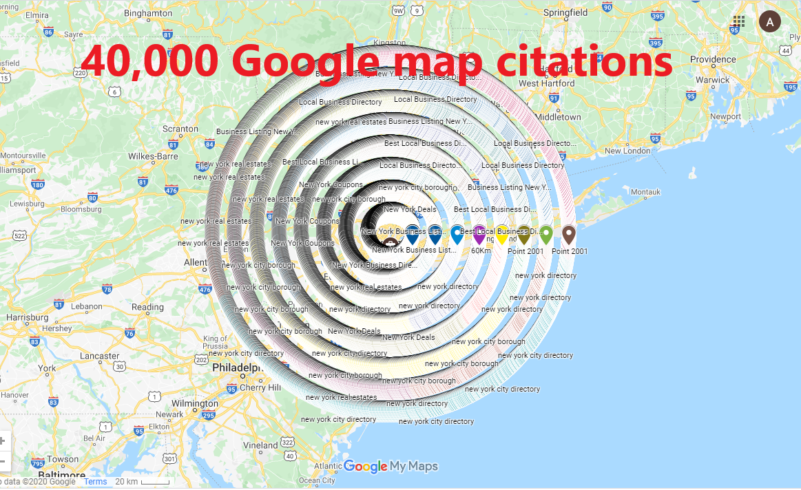 I will do 40,000 accurate Google map citations for yo...
