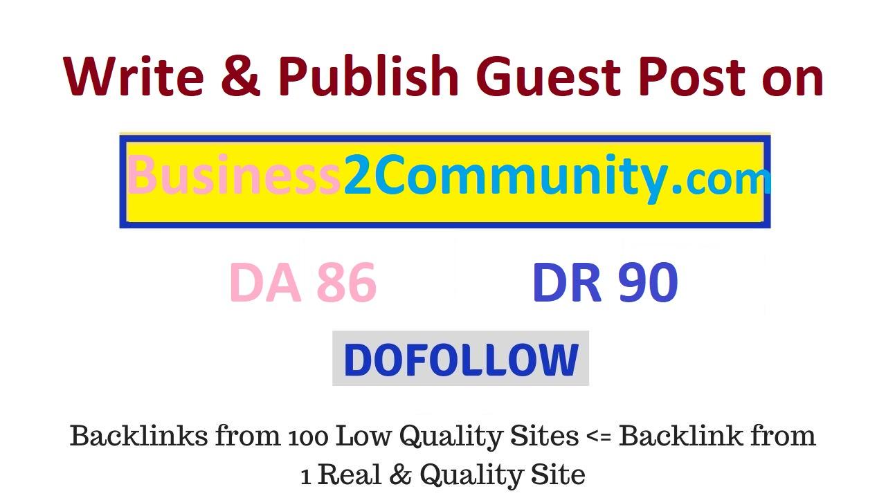 Publish Permanent Dofollow Article on Business2Commun...