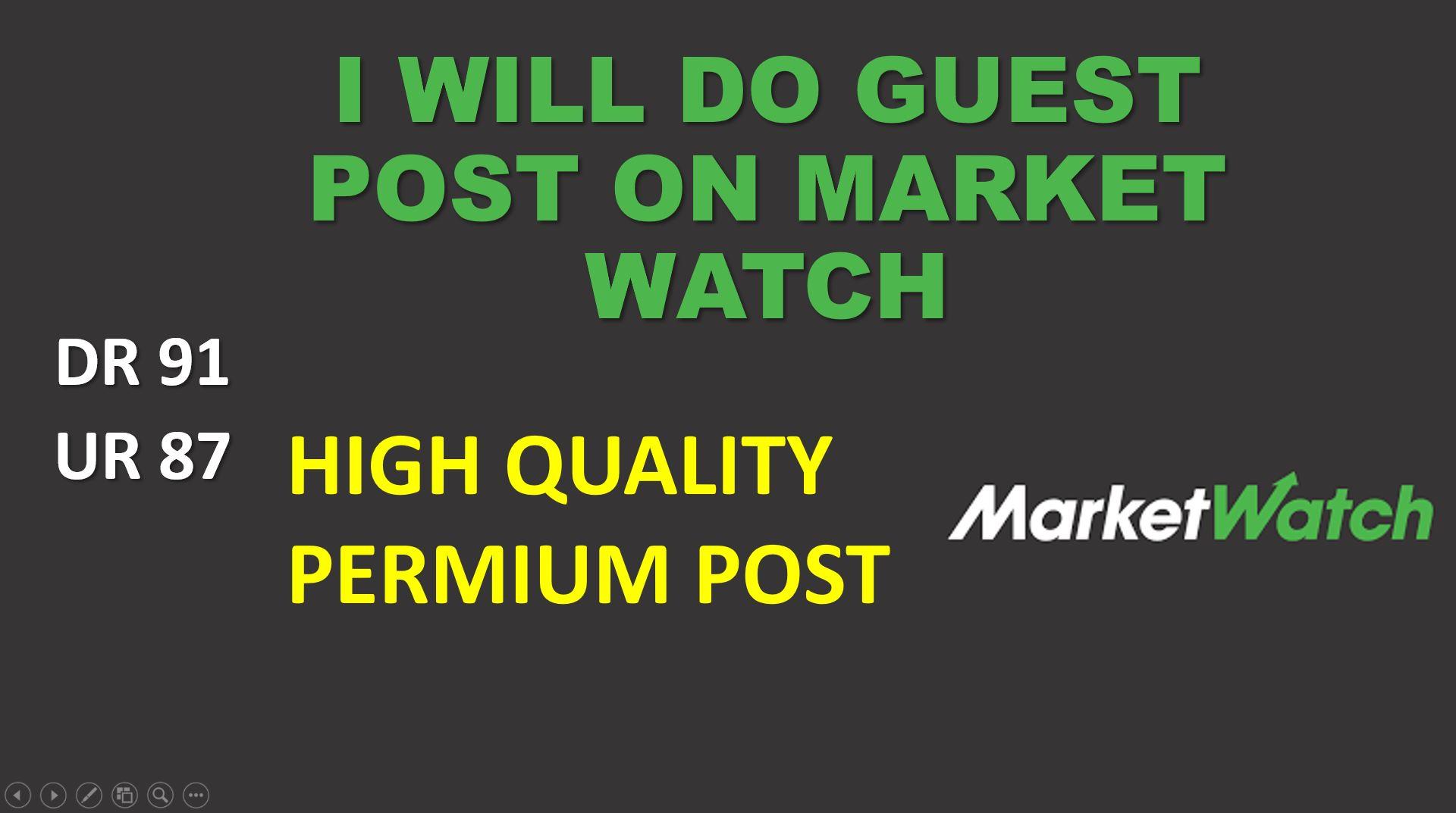 I Will Provide Press Release on Market Watch High DA ...