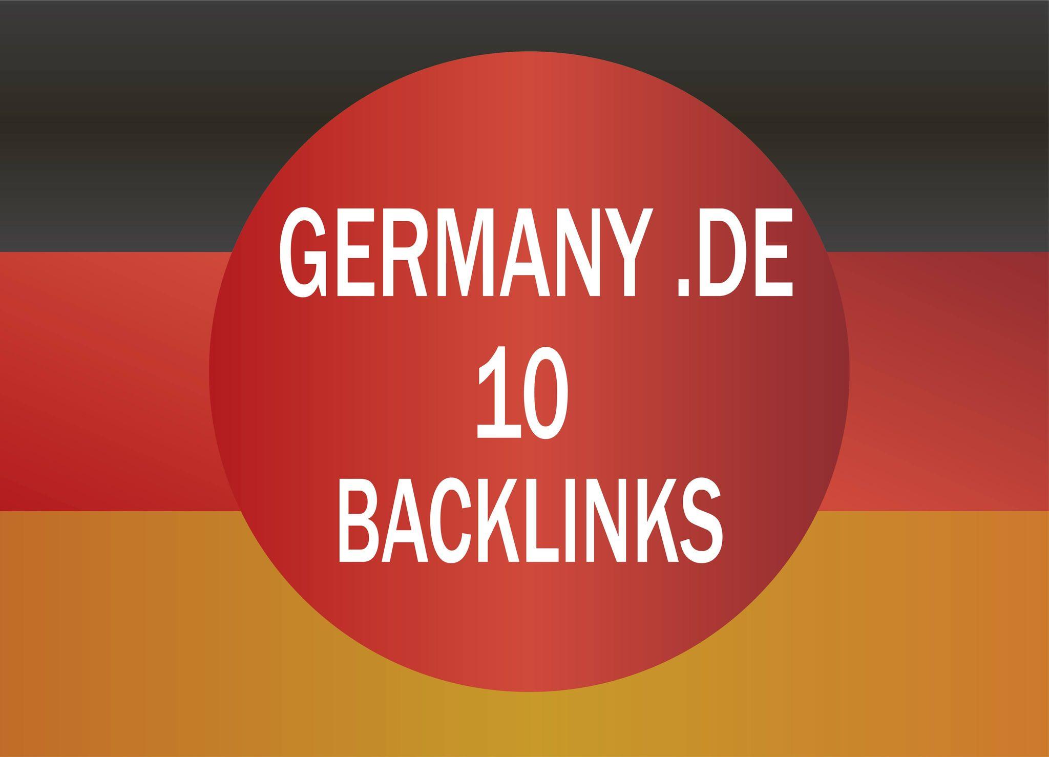 provide 10. de germany dofollow backlinks manual work