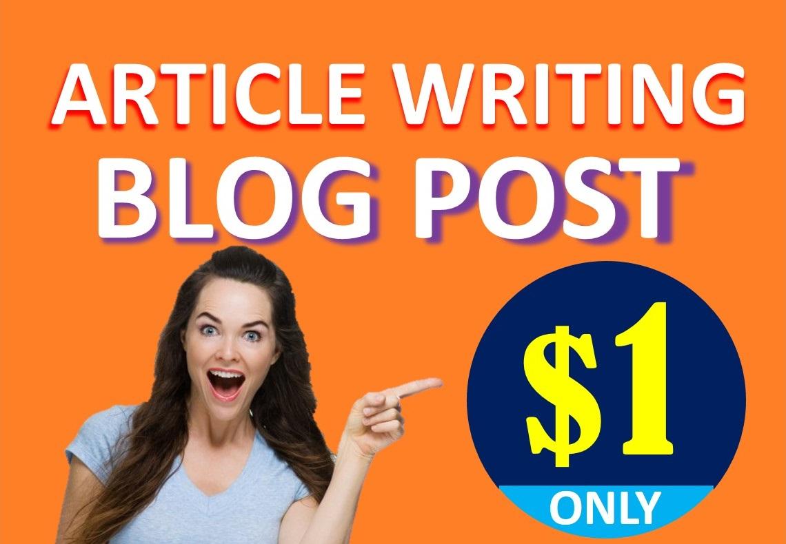 SEO optimized article writing / blog post / content w...