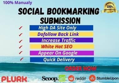 I will submit a link in 20 high da social bookmarking...