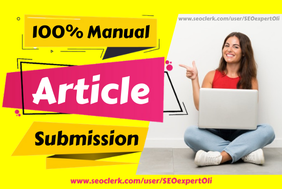 40 Article Submissions with backlinks to get help to ...