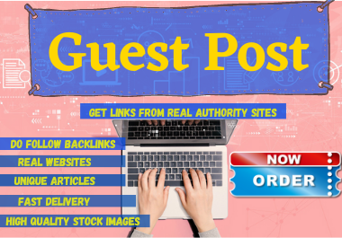 Publish 6 Guest Post high authority website unique co...