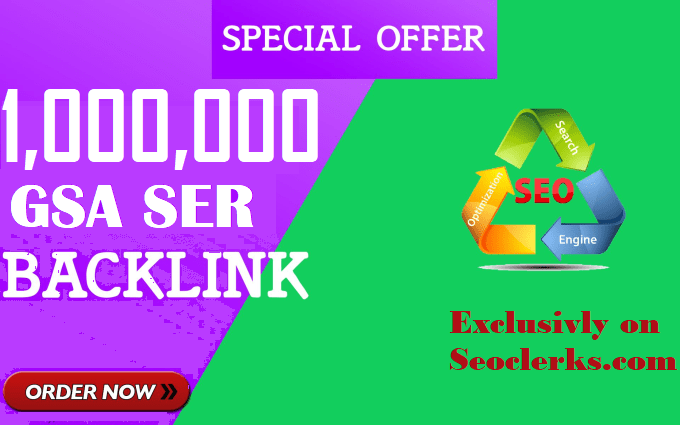 1 Million/1,000,000 Verified GSA SEO Backlinks for we...