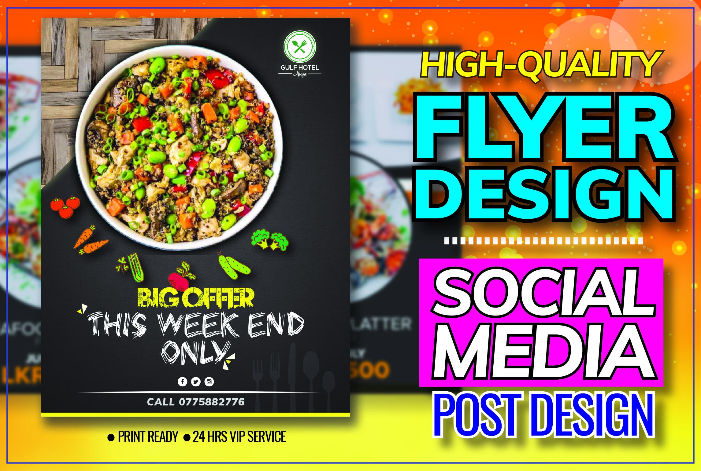 I will design a amazing flyer, banner, poster, bro...