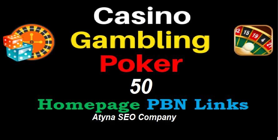 50 Unique DA 40 to 25+ PBN Backlinks on Casino/ Gambl...