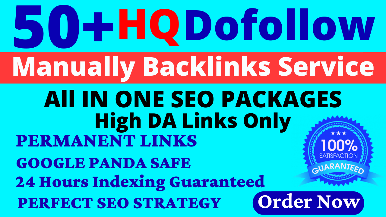 50+ Quality & Manual Dofollow Backlinks Web2, PB...