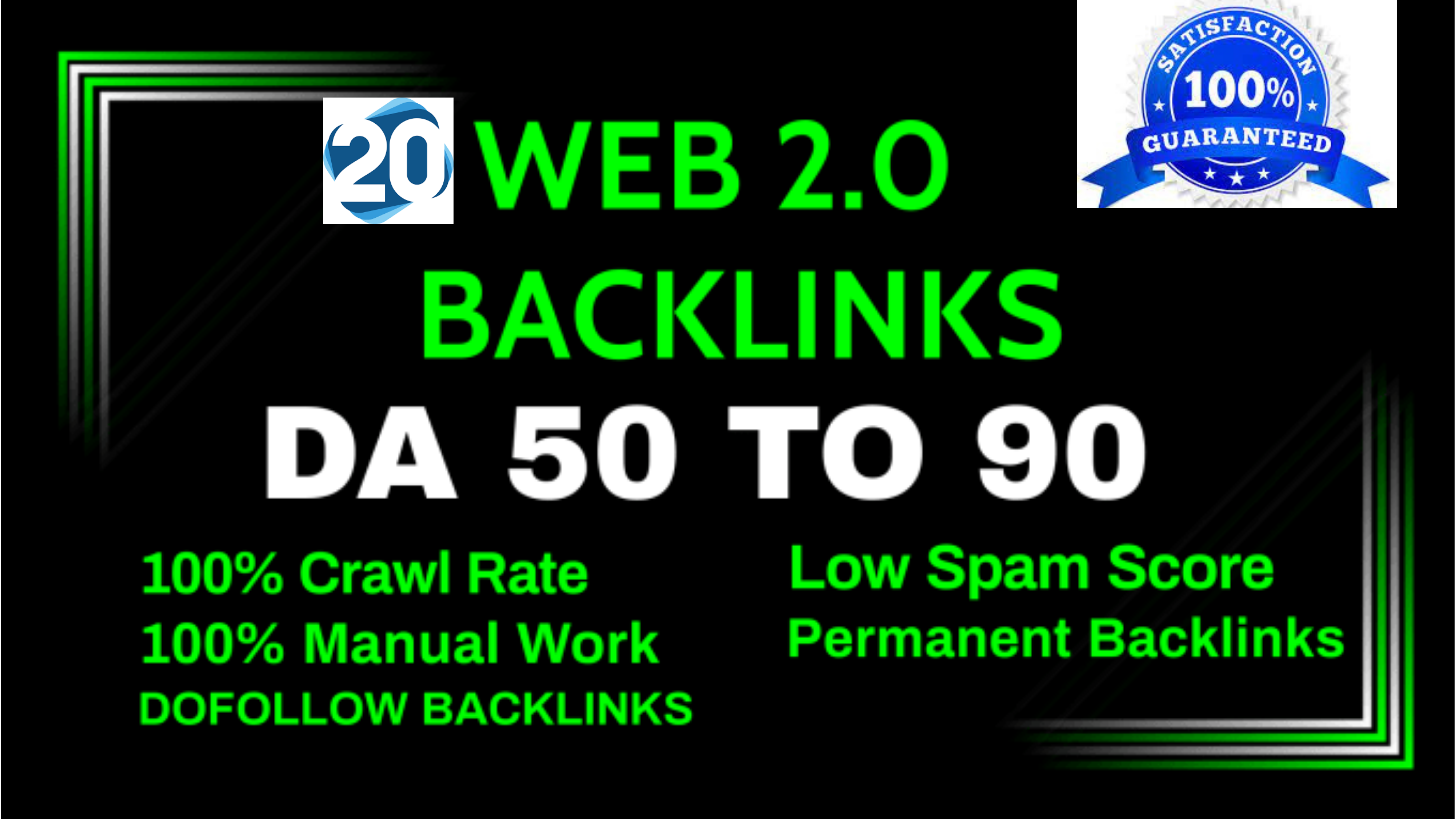 I will build 20 contextual web2.0 high-quality SEO do...