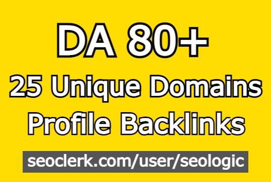 I will create DA 80+ high domain authority unique dom...