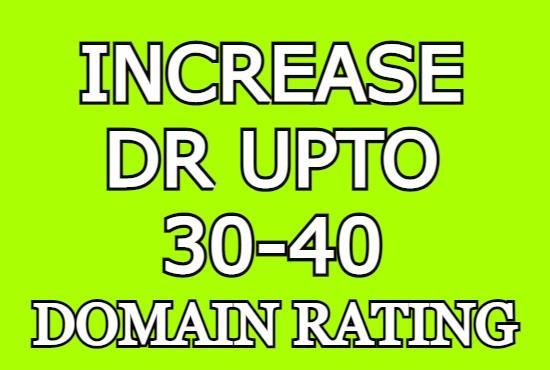 increase website domain rating DR between UPTO 40