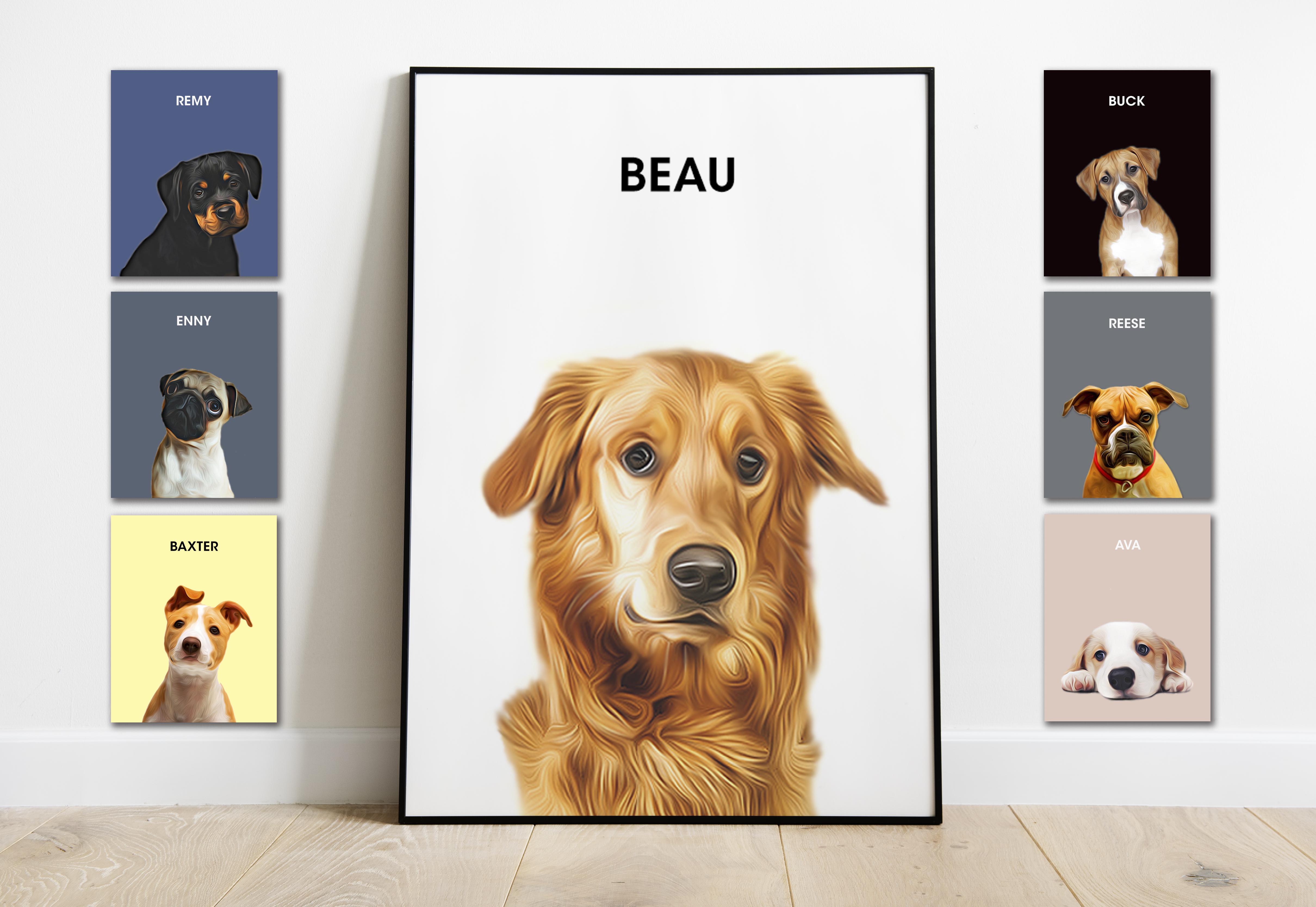 I will make a custom pet portrait, dog portrait, ca...