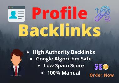 I will create manually 20 High DA Profile Backlinks