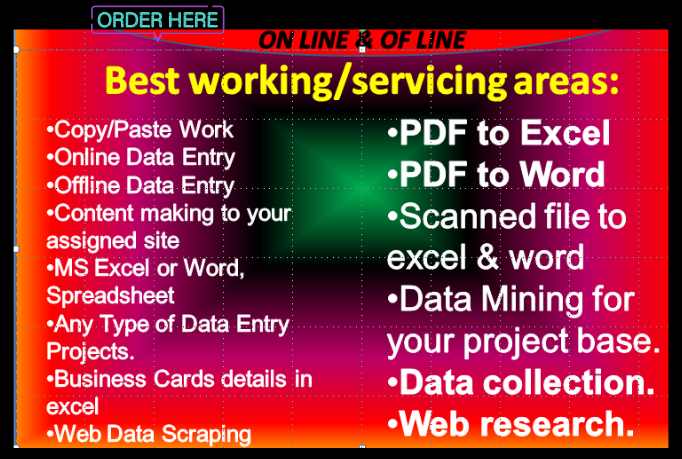 I will convert pdf to excel, word, google spreadshe...