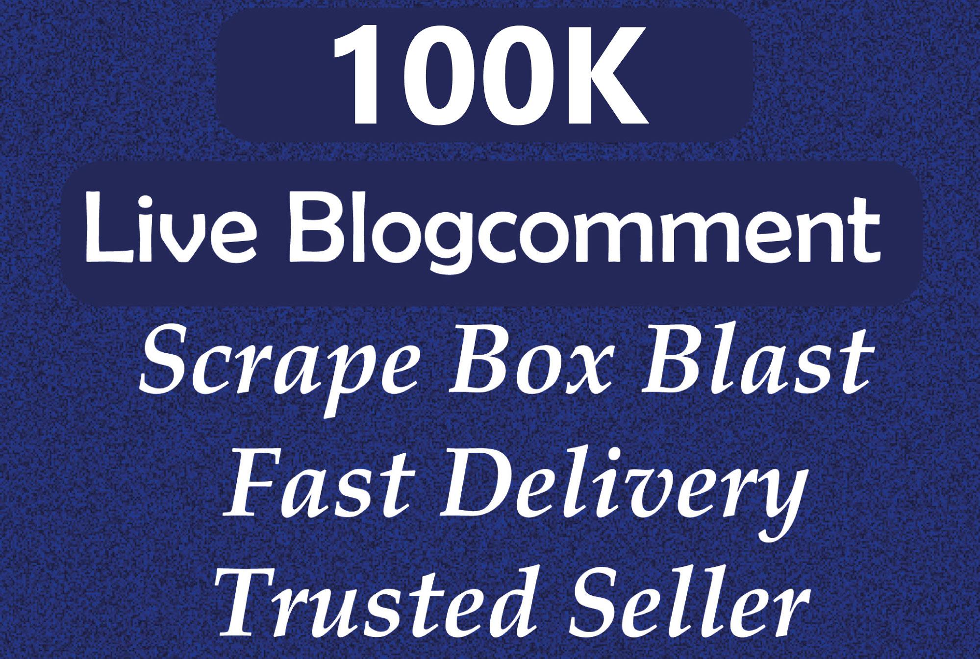 I will do blast 100k blog comment backlinks in a 48 h...