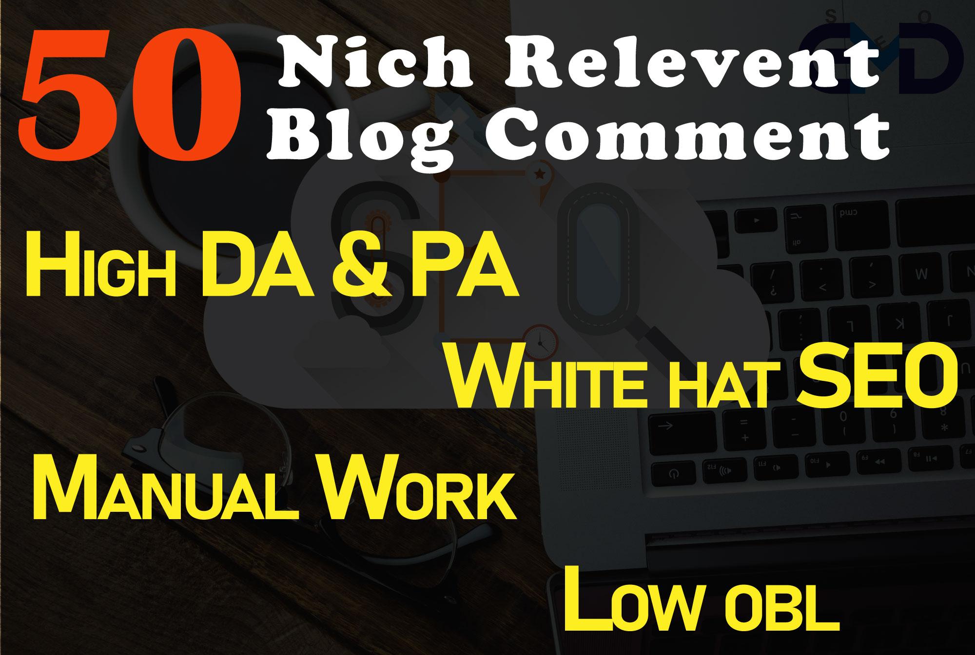 I will create 50 high quality relevant blog comment s...