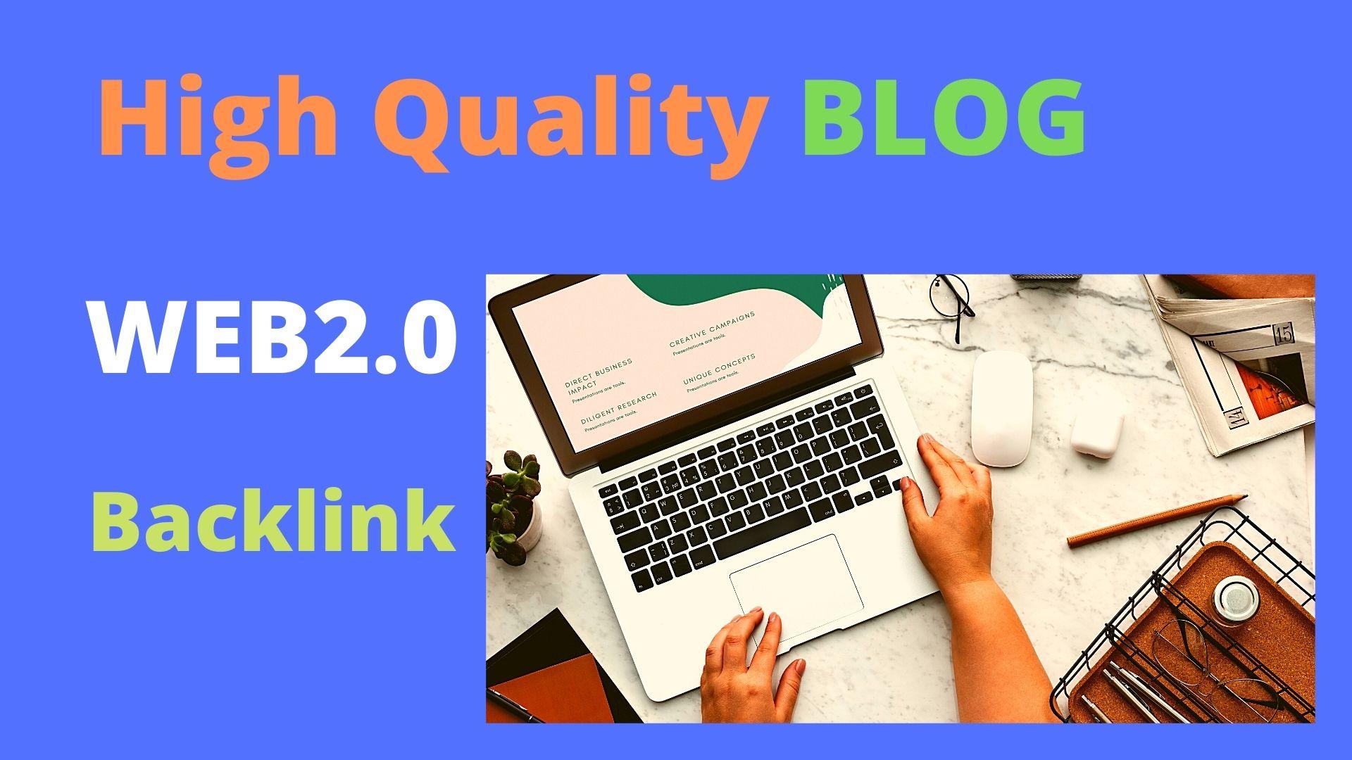 I will create 10 manually web 2 0 super blogs with lo...