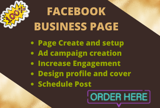 I will create and setup Facebook Business page and op...