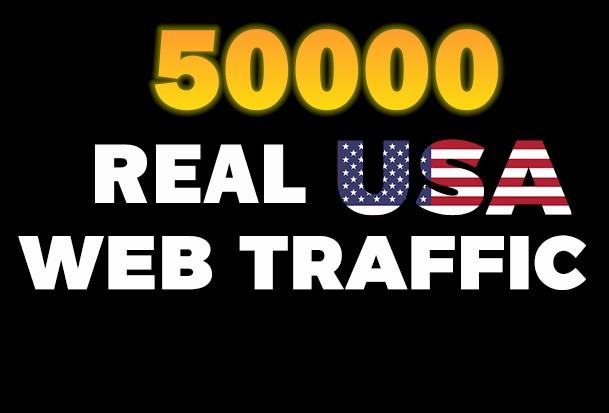 Send Real & Unique 50000+ Human USA Web Traffic t...