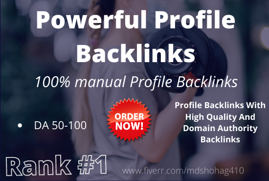 I will do 200+ high authority domain SEO profile back...