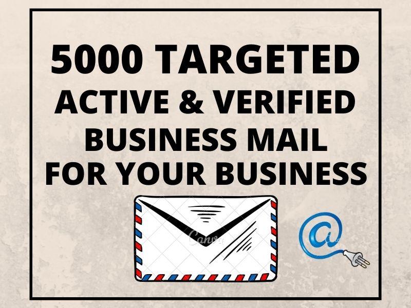I will collect 5000 Targeted Active & Verified Bu...