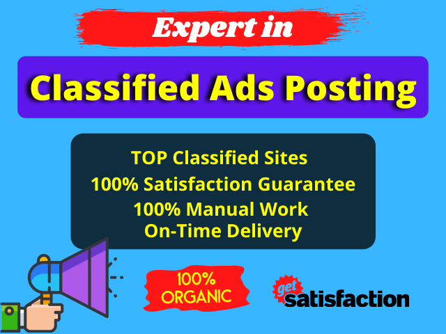 I will post your ads 50 free classified ads posting s...
