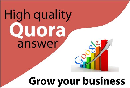 I will do manually 10 High Quality Quora Answer