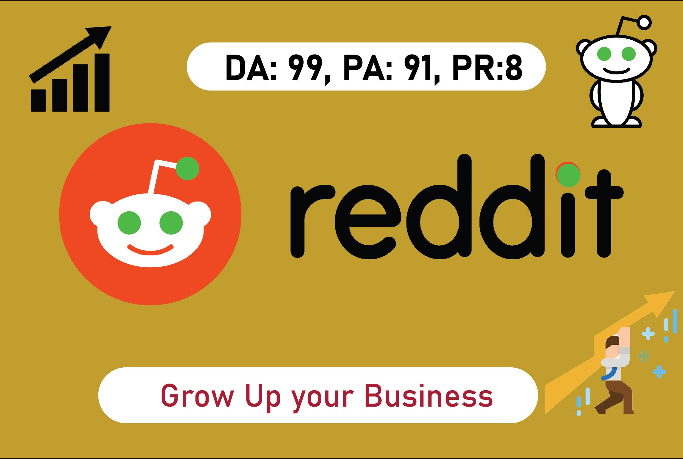 5 high quality guest posts on reddit for Promote your...