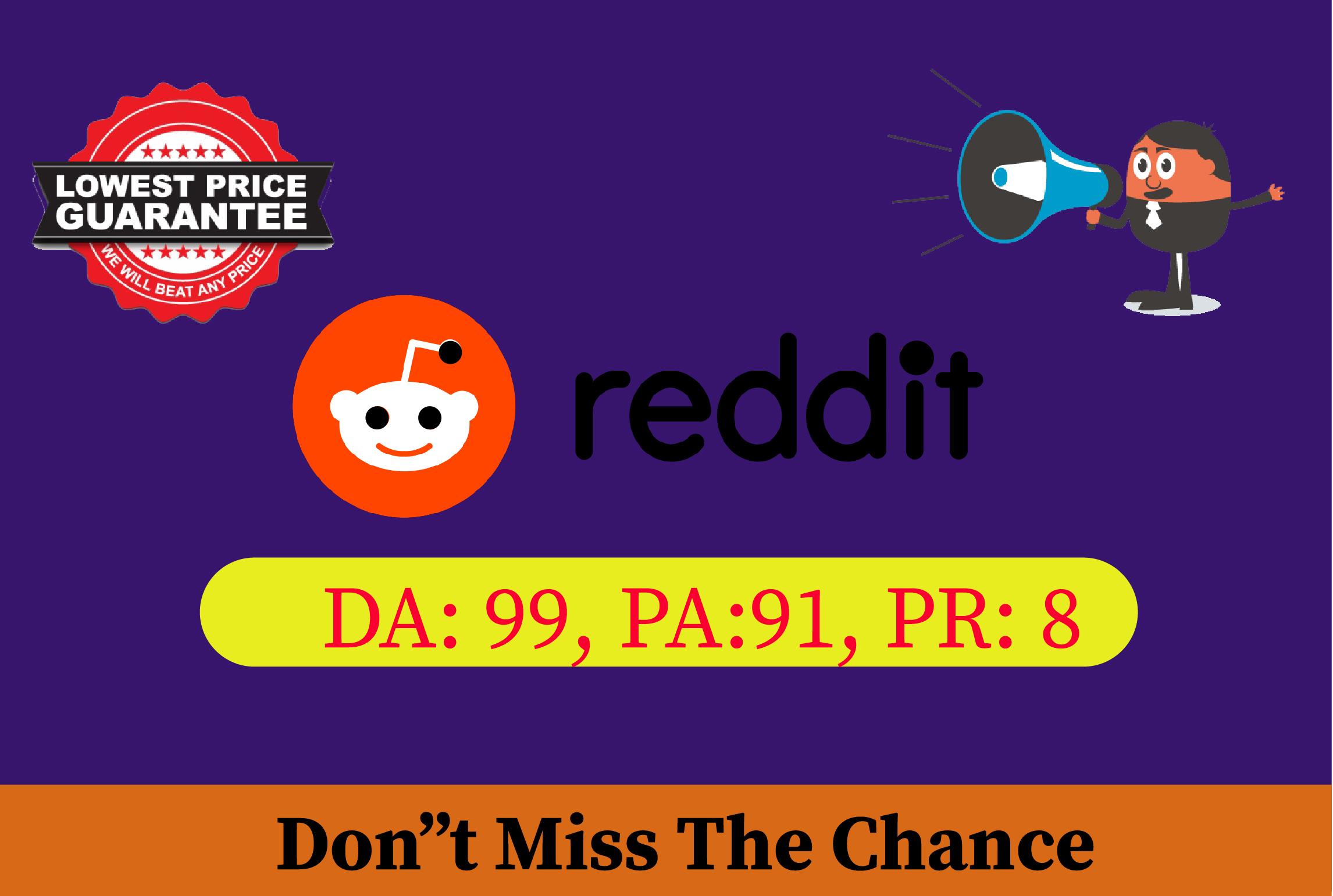 Write And Publish 10 Guest Post On Reddit