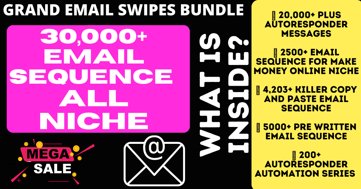 I will provide 30000 plus autoresponder email swipes ...