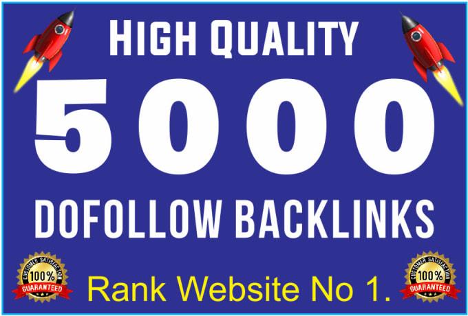 I will create 5000 high quality dollow SEO backlinks ...