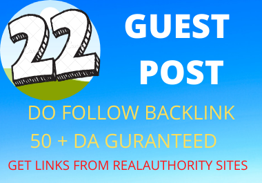 I will Write and publish to 22 Gust post on HIGH DA 6...