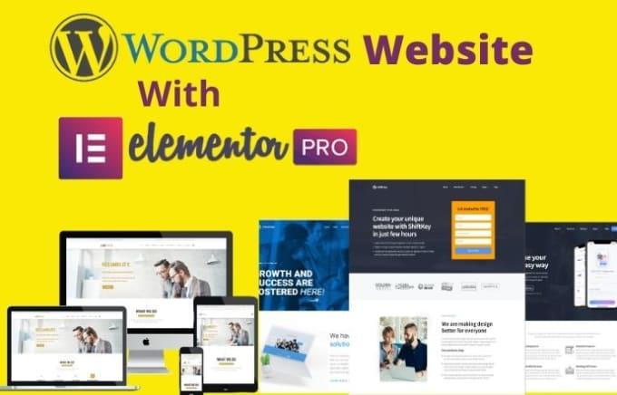 I will create responsive wordpress website or landing...