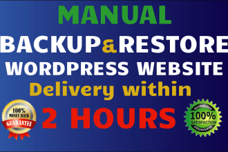 I will manually backup and restore your WordPress sit...