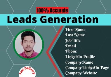 I will do Leads Generation B2B and targeted Email Col...