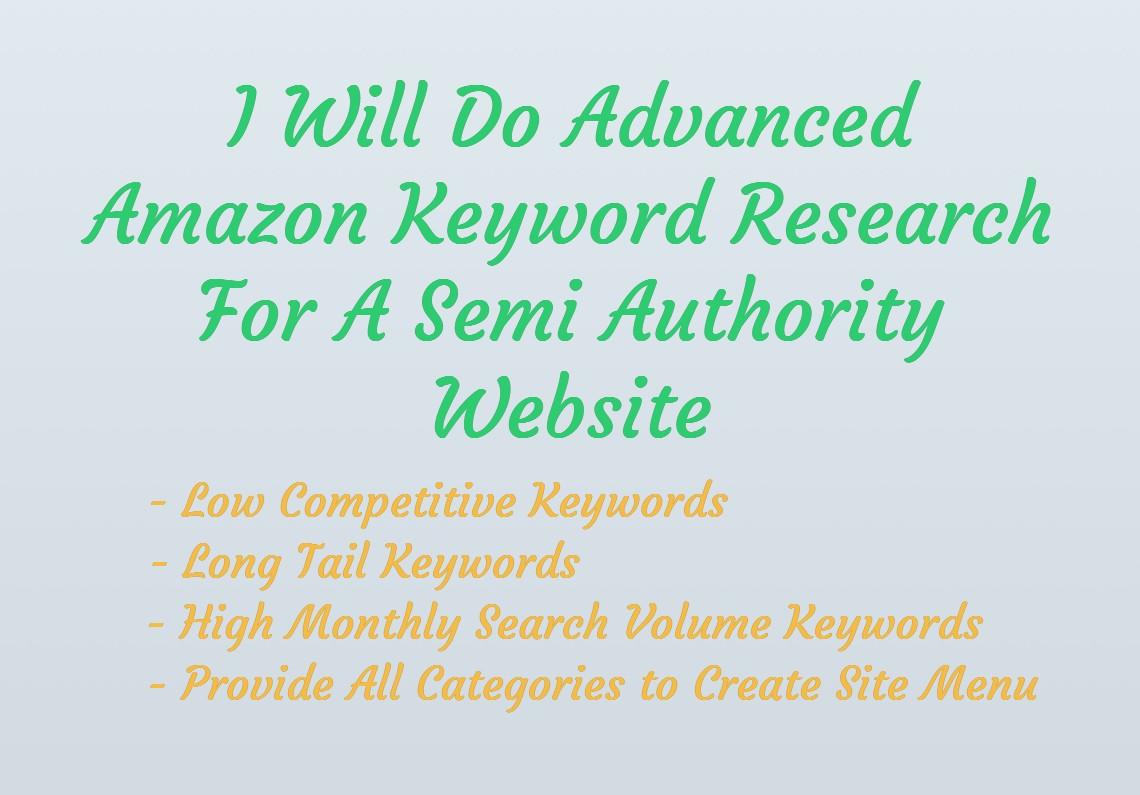 I Will Do Advanced Amazon Keyword Research For A Semi...