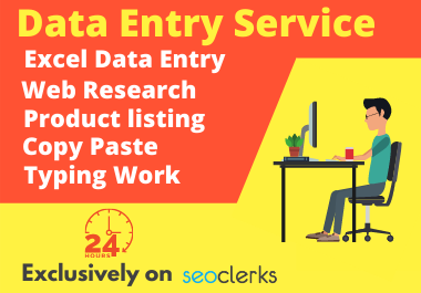 I will do excel data entry, copy paste, web scrapin...