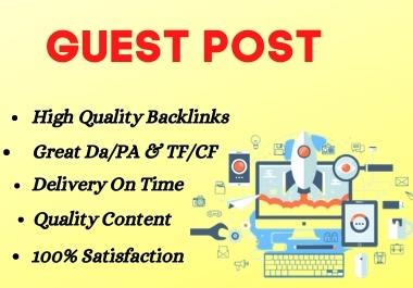 Manually Build 5 High Quality Guest Post on Your Webs...