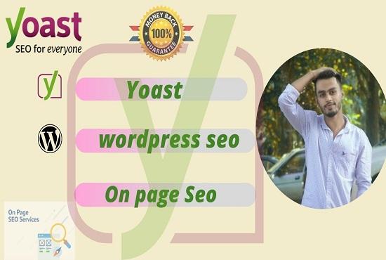 Wordpress page optimization and set up yoast SEO plug...