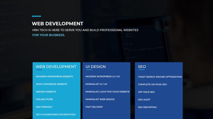 I will develop a modern WordPress website, UI UX, SE...