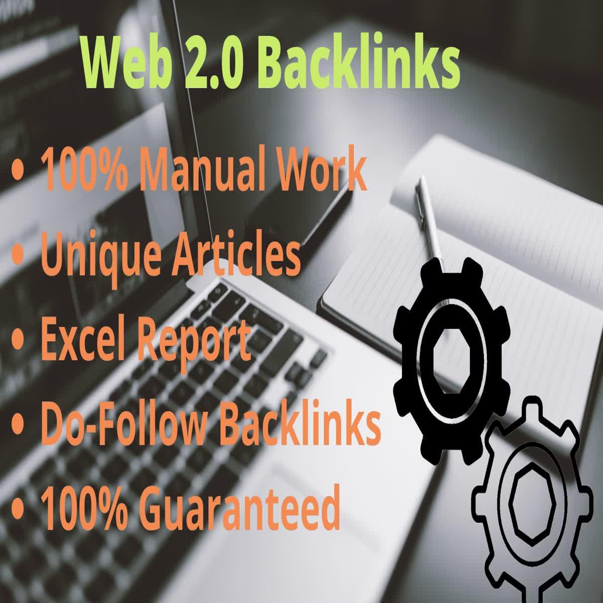 I will build 70 Web 2.0 Do-follow backlinks for you
