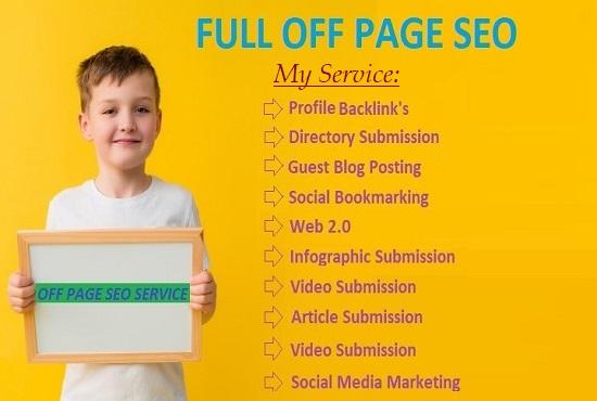 I will do full OFF Page SEO with high authority Backl...