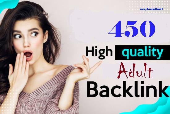 18+X 450+ High quality manual backlinks for Adult sit...