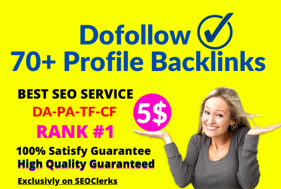 I will create 70 dofollow high domain authority manua...