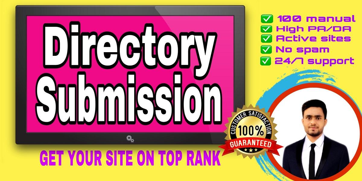 Build up 100 high quality Directory submission manual...