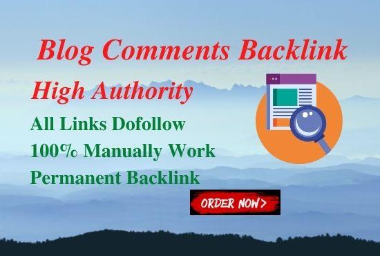 60 High Authority Blog Comments Back Links On High DA...
