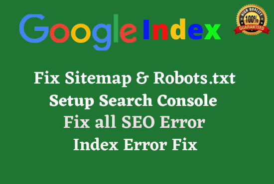 I will Index your website and fix issues of google se...
