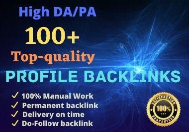 I will do 100 high da profile backlinks manually for ...